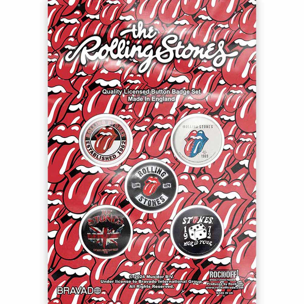ROLLING STONES ローリングストーンズ (来日 35周年 記念 ) - Tour Collection / 5個セット / バッジ - PGS
